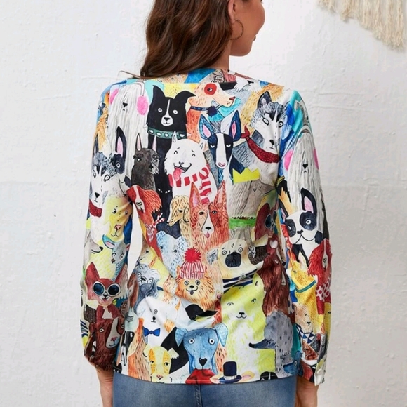 Allover Animal Print Graphic Blouse - Picture 2 of 7